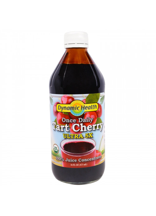 Dynamic Health  Laboratories, Once Daily Tart Cherry, Ultra 5X, 100% Juice Concentrate, 16 fl oz (473 ml)