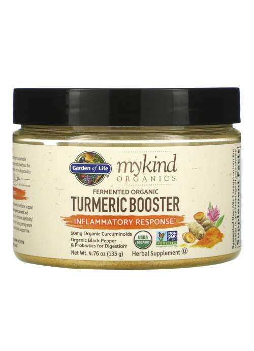 Garden of Life, MyKind Organics, Fermented Organic Turmeric Boost, Inflammatory Response, 4.76 oz (135 g)