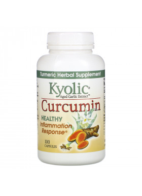 Kyolic, Aged Garlic Extract, Inflammation Response, Curcumin, 100 Capsules