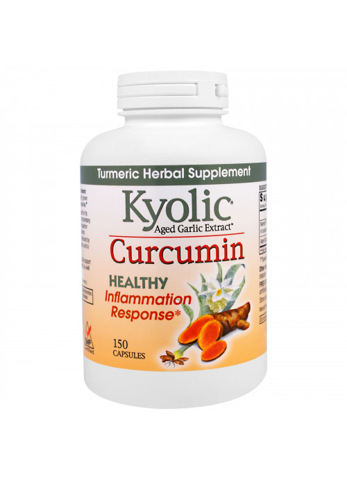 Kyolic, Aged Garlic Extract, Inflammation Response, Curcumin, 150 Capsules