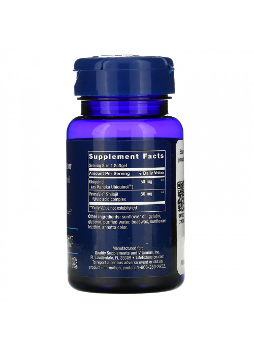 Life Extension, Super Ubiquinol CoQ10 with Enhanced Mitochondrial Support, 50 mg, 30 Softgels