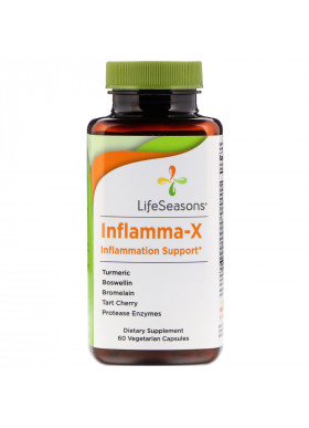 LifeSeasons, Inflamma-X, Inflammation Support, 60 Vegetarian Capsules