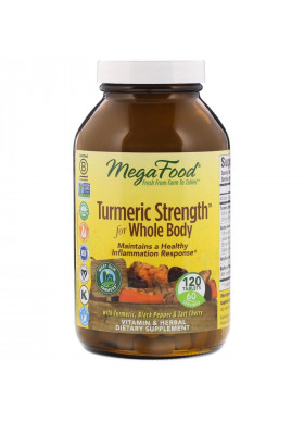 MegaFood, Turmeric Strength for Whole Body, 120 Tablets