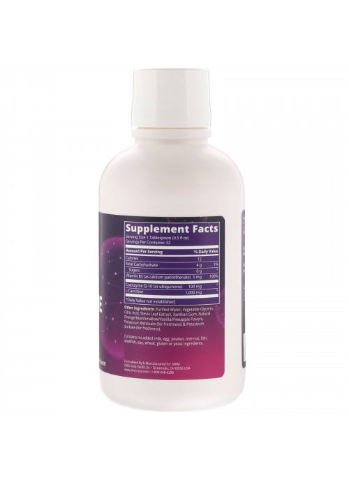 MRM, CoQ-10 L-Carnitine, Orange-Vanilla, 16 fl oz (480 ml)