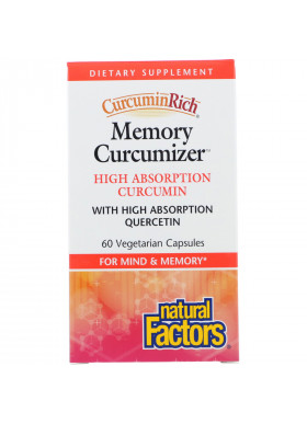 Natural Factors, CurcuminRich, Memory Curcumizer, 60 Vegetarian Capsules