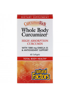 Natural Factors, CurcuminRich, Whole Body Curcumizer, 60 Softgels