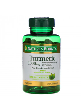 Nature's Bounty, Turmeric, 1,000 mg, 60 Capsules