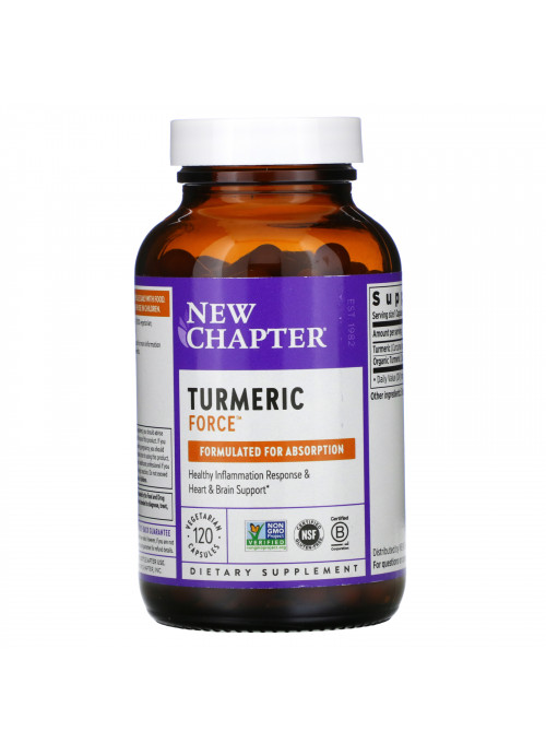 New Chapter, Turmeric Force, 120 Vegetarian Capsules