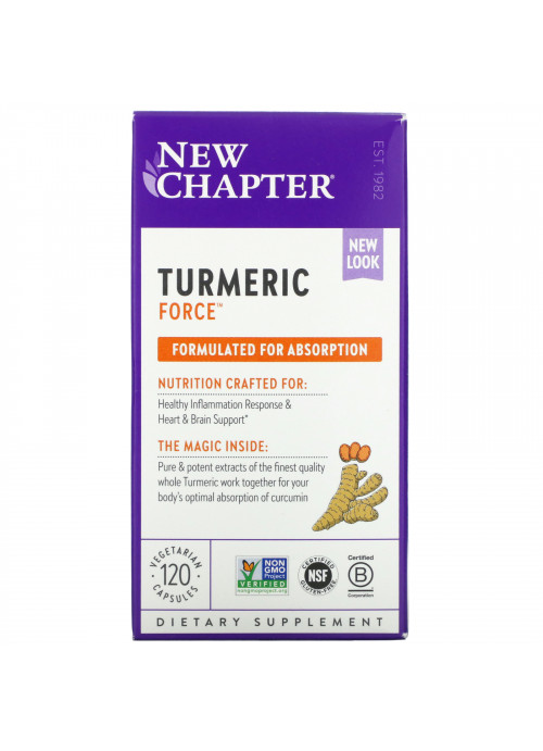 New Chapter, Turmeric Force, 120 Vegetarian Capsules