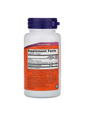 Now Foods, CoQ10, 50 mg, 100 Softgels