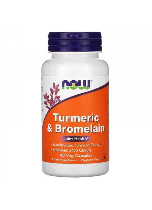 Now Foods, Turmeric & Bromelain, 90 Veg Capsules