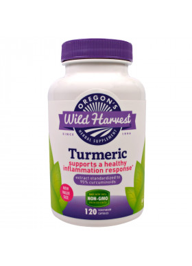 Oregon's Wild Harvest, Turmeric, 120 Vegetarian Capsules