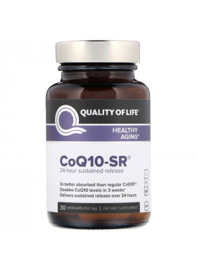 Quality of Life Labs, CoQ10-SR, 100 mg, 30 Vegicaps