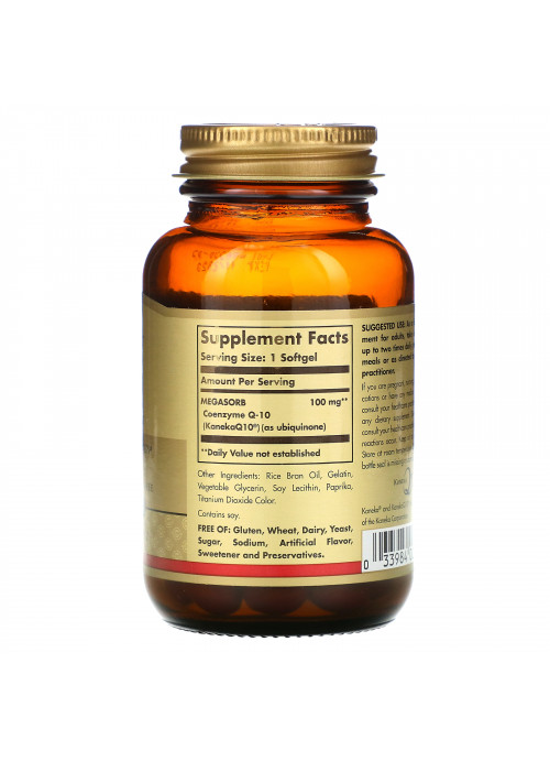 Solgar, Megasorb CoQ-10, 100 mg, 90 Softgels