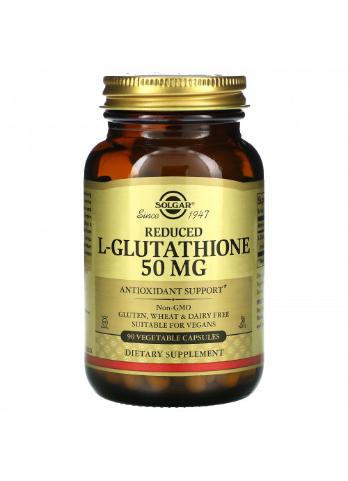 Solgar, Reduced L-Glutathione, 50 mg, 90 Vegetable Capsules