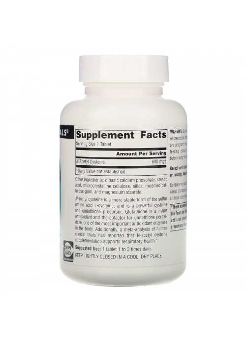 Source Naturals, N-Acetyl Cysteine, 600 mg, 120 Tablets