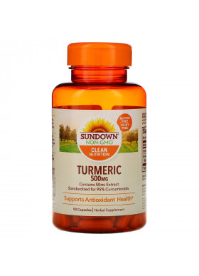 Sundown Naturals, Turmeric, 500 mg, 90 Capsules