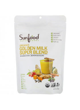 Sunfood, Organic Golden Milk Super Blend Powder, 6 oz (168 g)