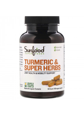 Sunfood, Turmeric & Super Herbs, 601 mg, 90 Capsules