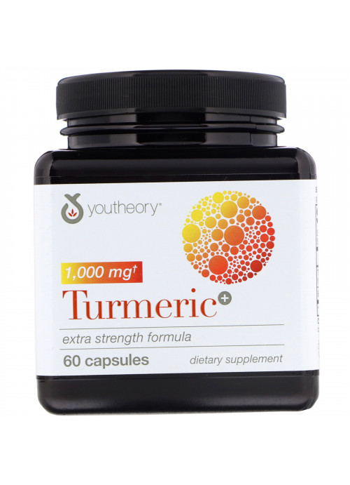 Youtheory, Turmeric, Extra Strength Formula, 1,000 mg, 60 Capsules