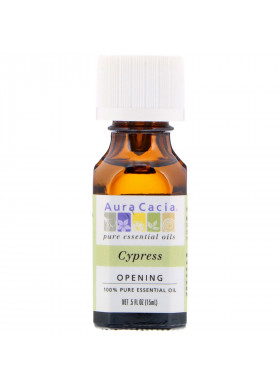 Aura Cacia, 100% Pure Essential Oil, Cypress, .5 fl oz (15 ml)