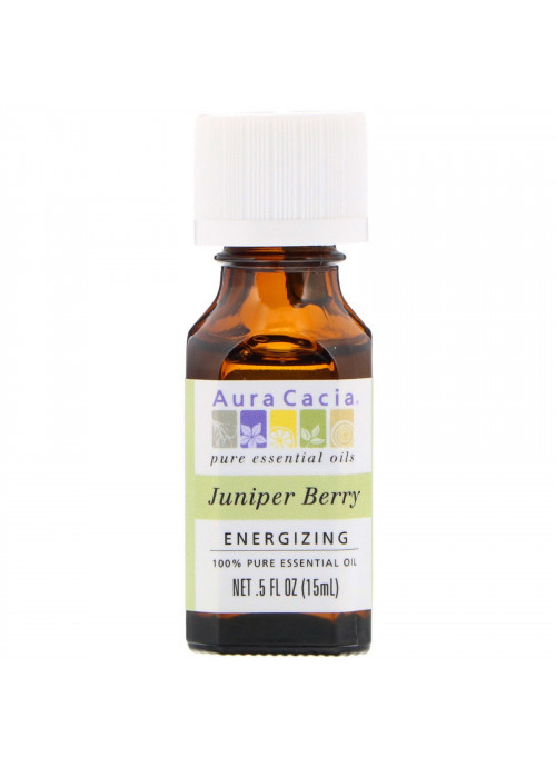 Aura Cacia, 100% Pure Essential Oil, Juniper Berry, .5 fl oz (15 ml)