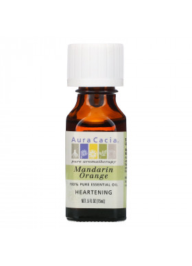 Aura Cacia, 100% Pure Essential Oil, Mandarin Orange, .5 oz (15 ml)