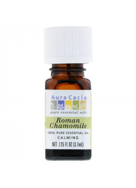 Aura Cacia, 100% Pure Essential Oil, Roman Chamomile, .125 fl oz (3.7 ml)