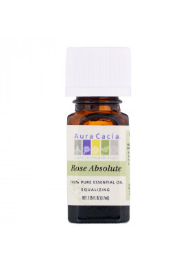 Aura Cacia, 100% Pure Essential Oil, Rose Absolute, .125 fl oz (3.7 ml)