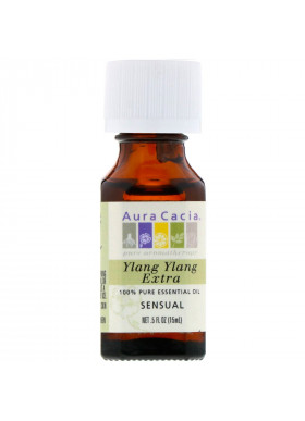 Aura Cacia, 100% Pure Essential Oil, Ylang Ylang Extra, .5 fl oz (15 ml)