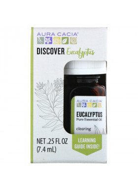 Aura Cacia, Discover Eucalyptus, Pure Essential Oil, .25 fl oz (7.4 ml)