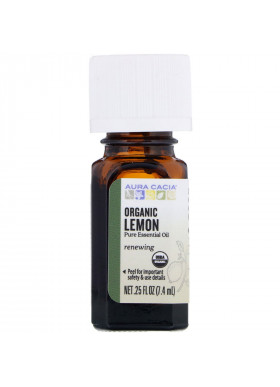 Aura Cacia, Organic Lemon, .25 fl oz (7.4 ml)