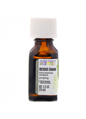 Aura Cacia, Pure Essential Oil Blend, Rescue Charm, .5 fl oz (15 ml)