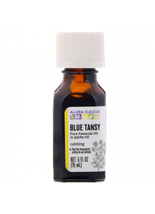 Aura Cacia, Pure Essential Oil In Jojoba Oil, Blue Tansy, .5 fl oz (15 ml)