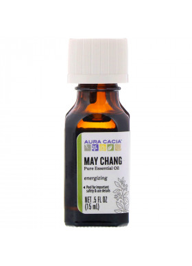 Aura Cacia, Pure Essential Oil, May Chang, .5 fl oz (15 ml)