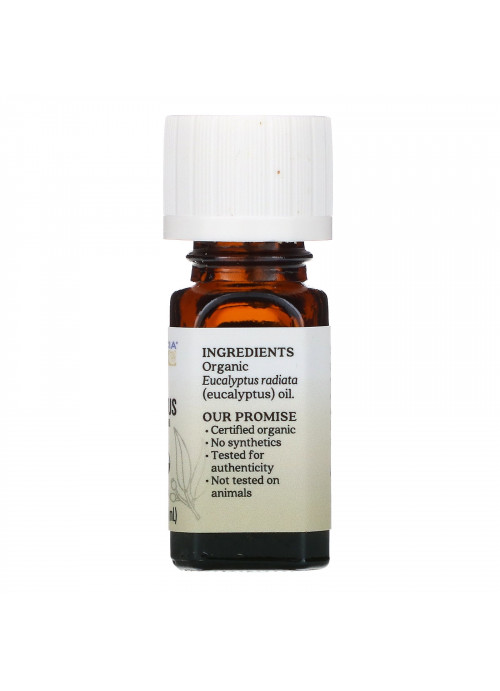 Aura Cacia, Pure Essential Oil, Organic Eucalyptus, .25 fl oz (7.4 ml)