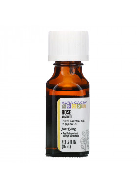 Aura Cacia, Pure Essential Oil, Rose Absolute, .5 fl oz (15 ml)