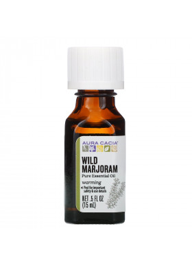 Aura Cacia, Pure Essential Oil, Wild Marjoram, .5 fl oz (15 ml)