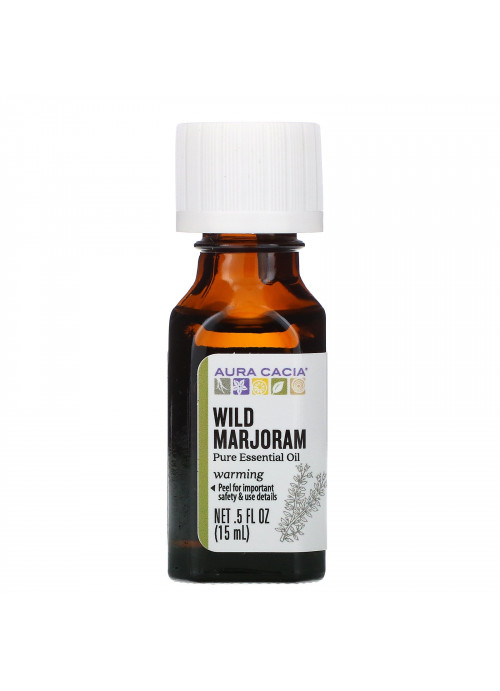 Aura Cacia, Pure Essential Oil, Wild Marjoram, .5 fl oz (15 ml)