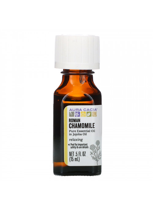 Aura Cacia, Pure Essential Oils, Roman Chamomile, .5 fl oz (15 ml)