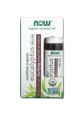 Now Foods, Certified Organic Eucalyptus Roll-On, 1/3 fl oz (10 ml)