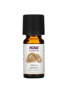 Now Foods, Essential Oils, 100% Pure Vetiver, 1/3 fl oz (10 ml)