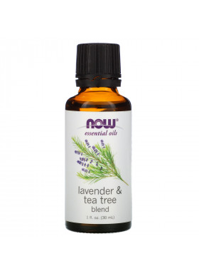 Now Foods, Essential Oils, Lavender & Tea Tree Blend, 1 fl oz (30 ml)