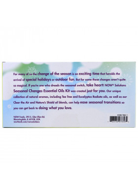 Now Foods, Seasonal Changes, Balancing Essential Oils Kit, 4 Bottles, 1/3 fl oz. (10 ml) Each