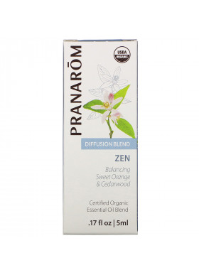 Pranarom, Essential Oil, Diffusion Blend, Zen, .17 fl oz (5 ml)