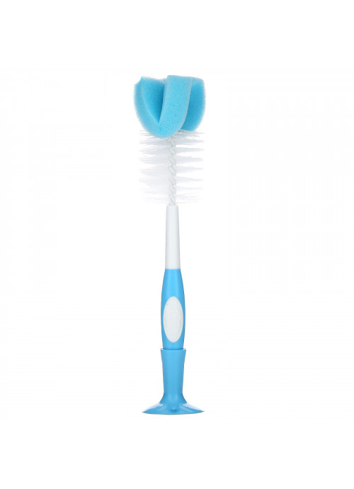 Dr. Brown's, Bottle Brush with Sponge and Bristles, Blue, 1 Brush