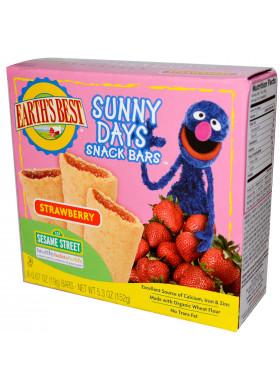 Earth's Best, Organic Sunny Days Snack Bars, Strawberry, 8 Bars, 0.67 oz (19 g) Each