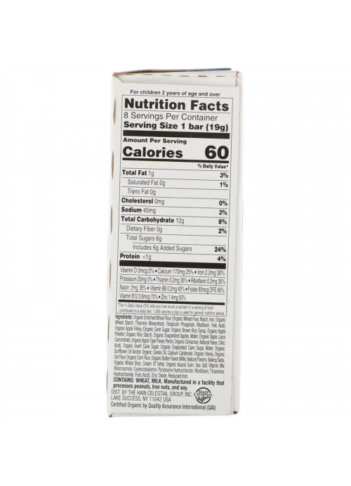 Earth's Best, Sunny Days Snack Bars, Apple, 8 Bars, 0.67 oz (19 g) Each