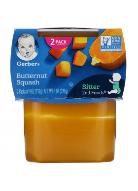 Gerber, Butternut Squash, 2 Packs, 4 oz (113 g) Each