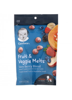 Gerber, Fruit & Veggie Melts,  8+ Months, Very Berry Blend, 1.0 oz (28 g)